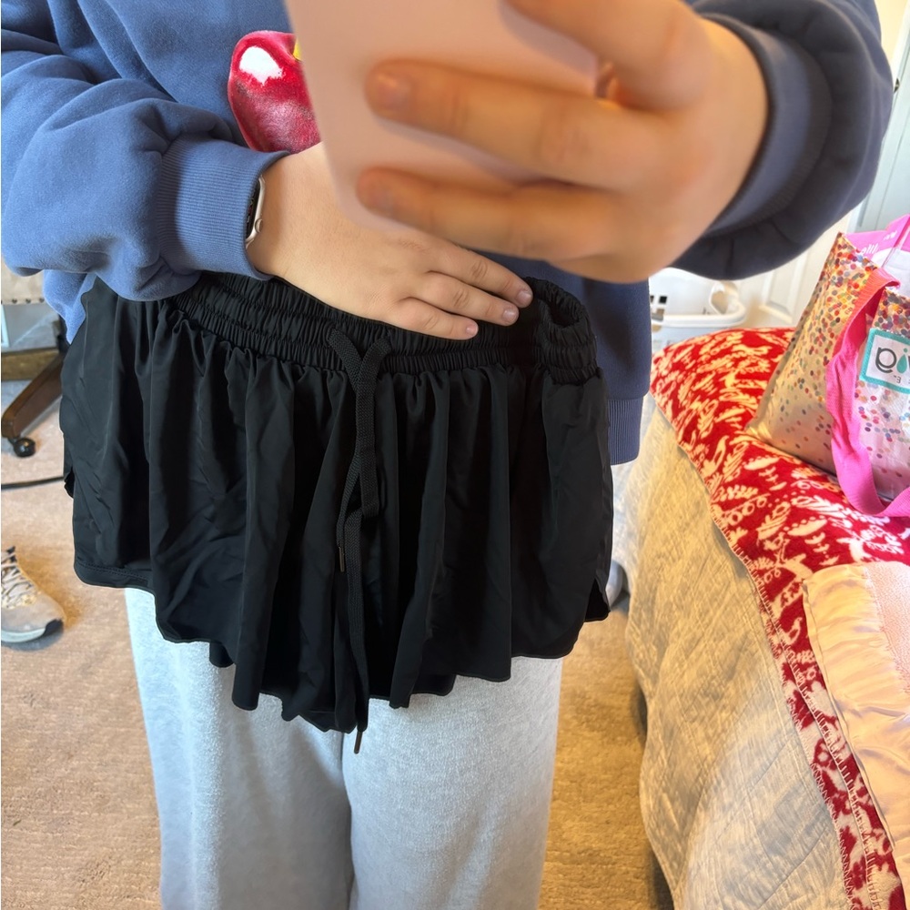 Black workout shorts